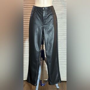 Faux Leather Black Pants